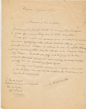 Léon Huot Sordot XXe s. poète Académie du Vaucluse lettre autographe signée 
