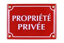Plaque emaillée PROPRIÉTÉ