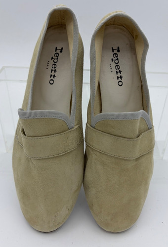 Repetto beige suede loafers - beige,