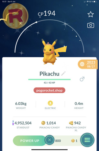 Shiny pikachu pink tiara - shiny,
