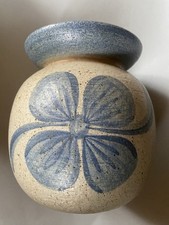 Ancien Vase Signé SGRAFO 3272 /20 Décor 3 Trèfles 4 Feuilles  19 Cm De Haut