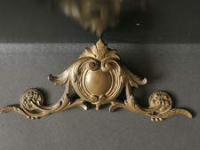 Ancien fronton de cartel ou horloge en bronze style louis XV