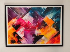 tableau Moderne fluorescent- art contemporain  - art abstrait - tableau XL