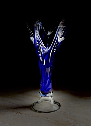 Vase sculpture vintage cristal - sculpture,