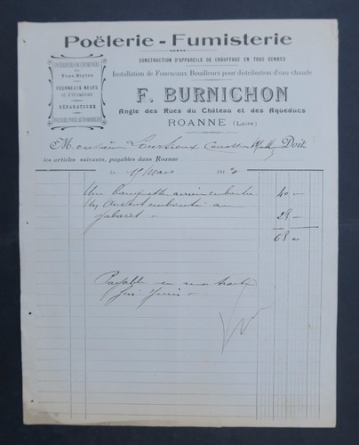 Facture 1913 burnichon - facture,