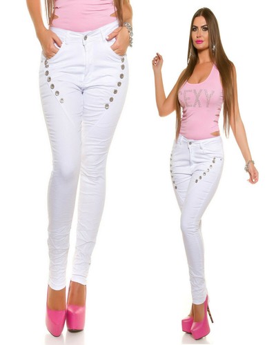 Jeans blanc femme boyfriend - femme,