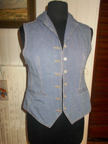 Vintage gilet boutons coton - gilet,