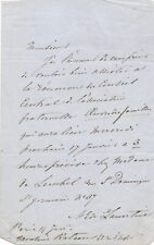 Élisa  Marianne de LAMARTINE lettre autographe signée Oeuvres des familles