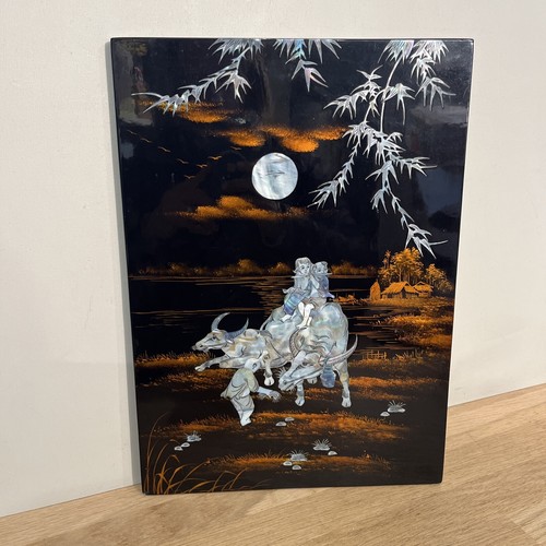 Tableau laque vietnamienne - tableau,