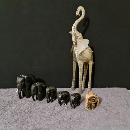 Ensemble éléphants ancien - ensemble,