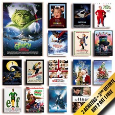 MEILLEURS FILMS DE NOËL CULTES POSTER AFFICHE FILM CLASSIQUE A3/A4 IDEES CADEAUX
