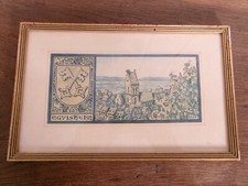 tableau encadré EGUISHEIM ancien menu Hansi Jean Jacques Waltz JACOBERT 1949