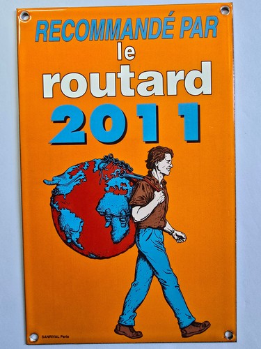 Plaque émaillée routard - émaillée,