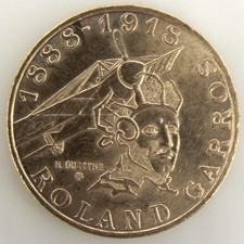 Roland Garros 10 Francs - Copper-Nickel - VF - 1988 - France - Coin [EN]