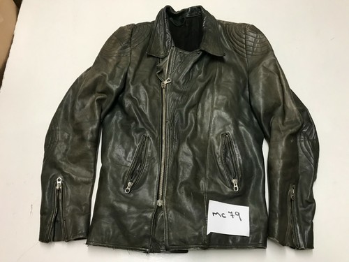 Veste cuir moto vintage - de,