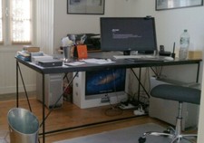 Table noire métal Miliboo - 90 x 180 cm