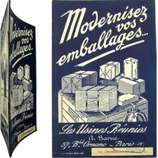 Catalogue Les Usines réunies A. Barué Modernisez vos emballages c1960 Paris