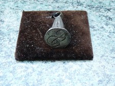 Superbe rare ancien SCEAU de voyage à Cacheter Cachet en argent massif