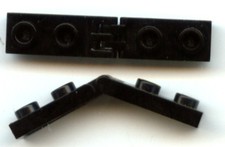 LEGO : 2 x 2 PLAQUES CHARNIERES avec picots creux - noir - réf 4275/4276 - CV1