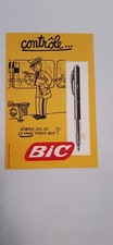 Buvard vintage D'Abord ,Est-ce La Vrai Pointe BIC  illustration Jean Effel 