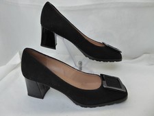 STATUS Italy Escarpins bouts ronds Cuir daim vernis noir T 37   ETAT NEUF 