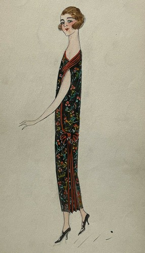 Femme robe dessin - femme, original
