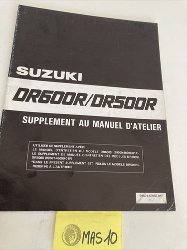 Suzuki dr600r dr500r 1986 - dr600r, dr