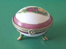 Ancien Pilulier Lbp boîte à mouche 3 pieds Porcelaine De Limoges Made In France