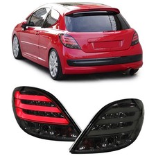 Barre De Lumière LED Claire Feux Arrière Noirs Pour Peugeot 207 À Partir De 06