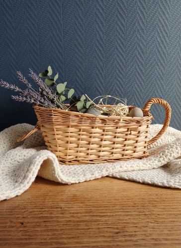 Panier porte bouteille osier - panier,