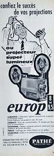 Publicité Papier - Ciné-Projecteur PATHÉ Europ 8 ou 9,5 mm de 1959