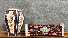 réunion de 2 pièces en porcelaine a décors asiatique époque XXeme