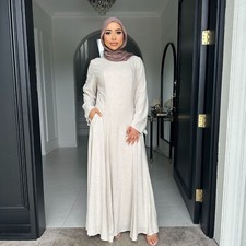 Robe Maxi Femme Musulmane Dubaï Abaya Caftan Robe Fête Islamique Kaftan Soirée