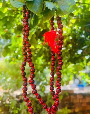 Rare chapelet collier yoga méditation hindou japa mala 108 en bois de santal ...