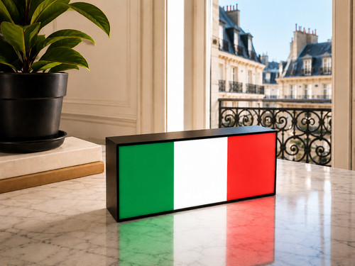 Boîte lumineuse led drapeau - led,