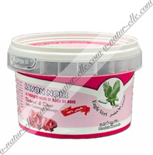 Savon Noir Beldi Huile de Rose BIO 100% Naturel 250g Black Soap Jabón Negro Rosa