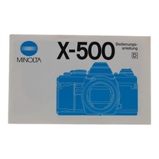 Minolta X-500 Manuel