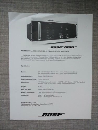 Bose 1800 professional - , solid