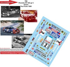DECALS 1/43 REF 0700 PORSCHE 911 ZANINI TOUR DE FRANCE AUTO 1980 RALLYE RALLY