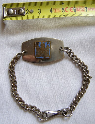 Bracelet gourmette insigne - bracelet,