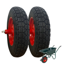 2RUOTE Brouette Pneumatique 3.50-8(4PR) Avec Roulements Pneus À Motifs Axe 115mm