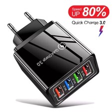 Chargeur Multiport, Chargeur USB 4 Ports Ou Une Charge Rapide Prise Murale