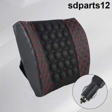 Coussin de Soutien Lombaire Vibrant 12V Massage Ergonomique Voiture Bureau