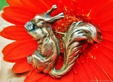 Broche ancienne ecureuil - broche,