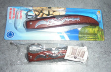 NEUF 2  COUTEAU DE POCHE PLIANT à PALME à CRAN STYLE OKAPI SANS MARQUE REPRO