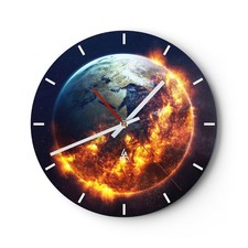 Horloge murale en verre