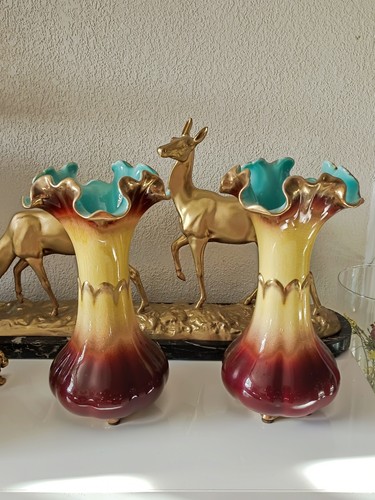 Paire vase faience - paire,