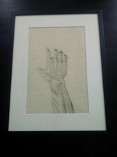 Rare grand dessin main XIXème étude anatomique écorché étude academique cadre