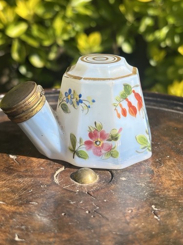 Encrier verre siphoïde fleurs - encrier,