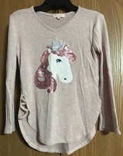 Girls Sequined Poof Girl Top
